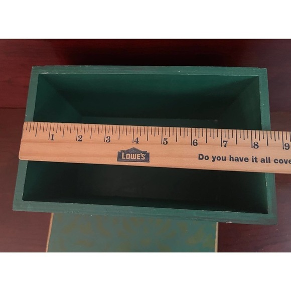 Decorative Wood Christmas Card Box With Doorknob Handle 9.5"L x 6.5"H x 6"W - Picture 9 of 11